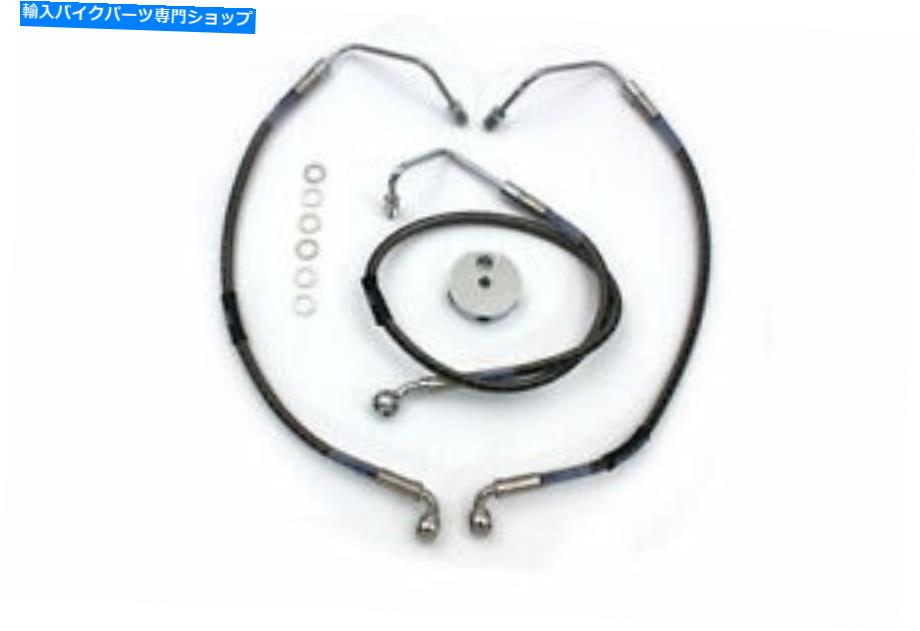 Hoses Vツインによるハーレーデビッドソンのためのステンレス鋼フロントブレーキホース31-1/4 Stainless Steel Front Brake Hose 31-1/4 for Harley Davidson by V-Twin【並行輸入品】|Us Custom Parts Shop USDM