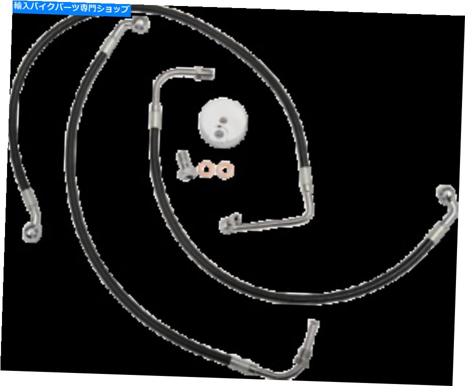 Hoses La Choppers Brake Line Kit Black Vinyl for 15-17 \