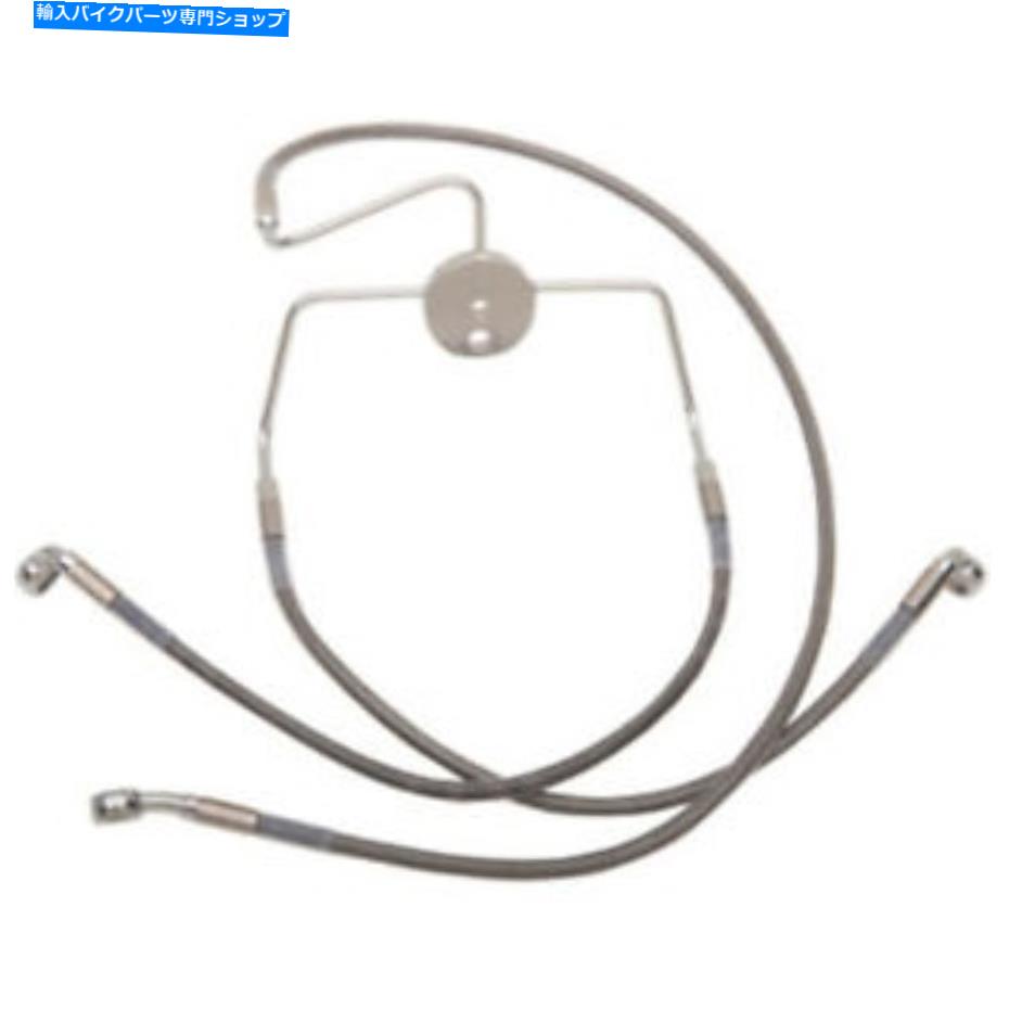 Hoses +8拡張ストックステンレススチールアッパーブレーキラインハーレーツーリング94-07 +8 Extended Over Stock Stainless Steel Upper Brake Line Harley Touring 94-07【並行輸入品】