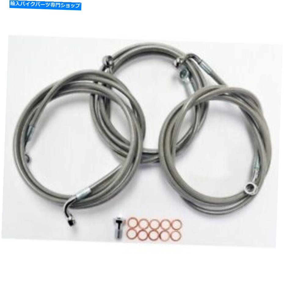 Hoses LAチョッパーズステンレススチールブレーキラインキットハーレーツーリングモデル14-12 \