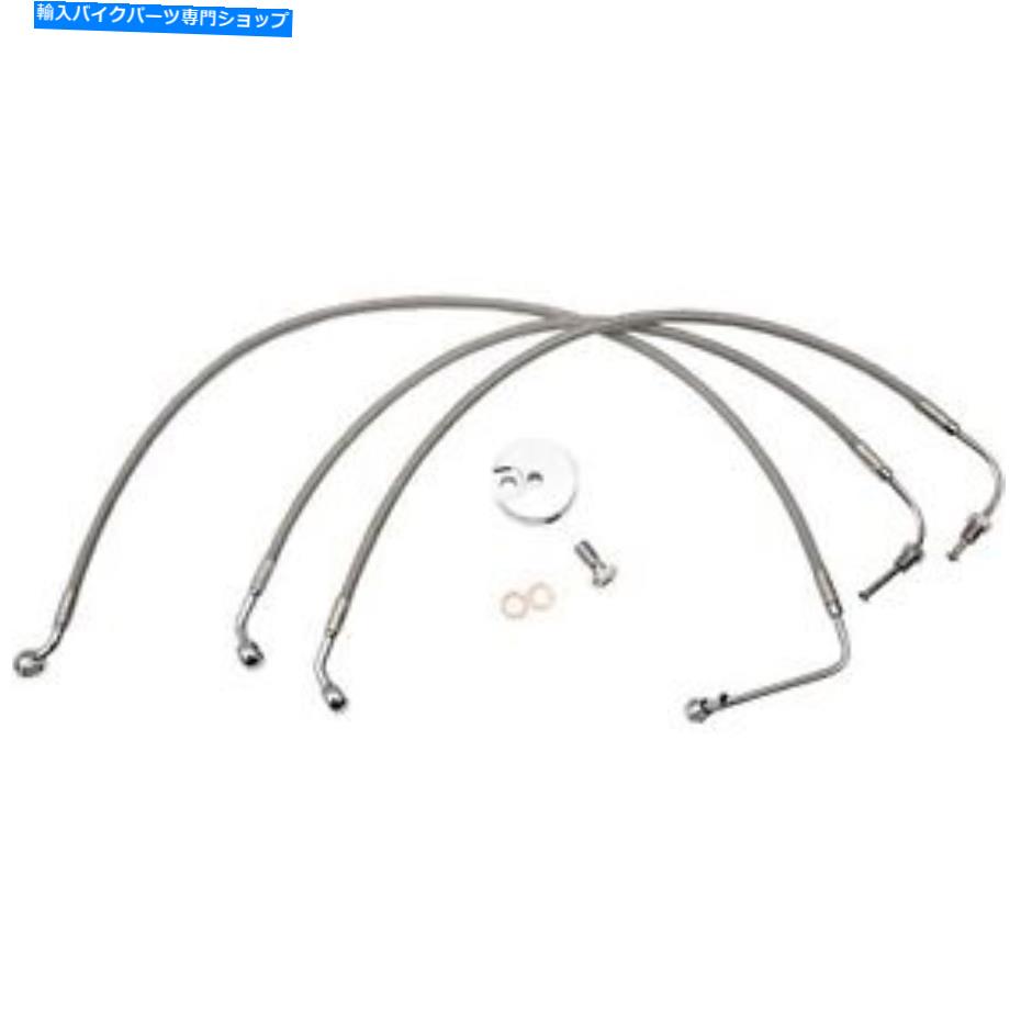 Hoses LAチョッパーズステンレススチールブレーキライン - ツーリングLA -8011B16 LA Choppers Stainless Steel Brake Lines - Touring LA-8011B16【並行輸入品】