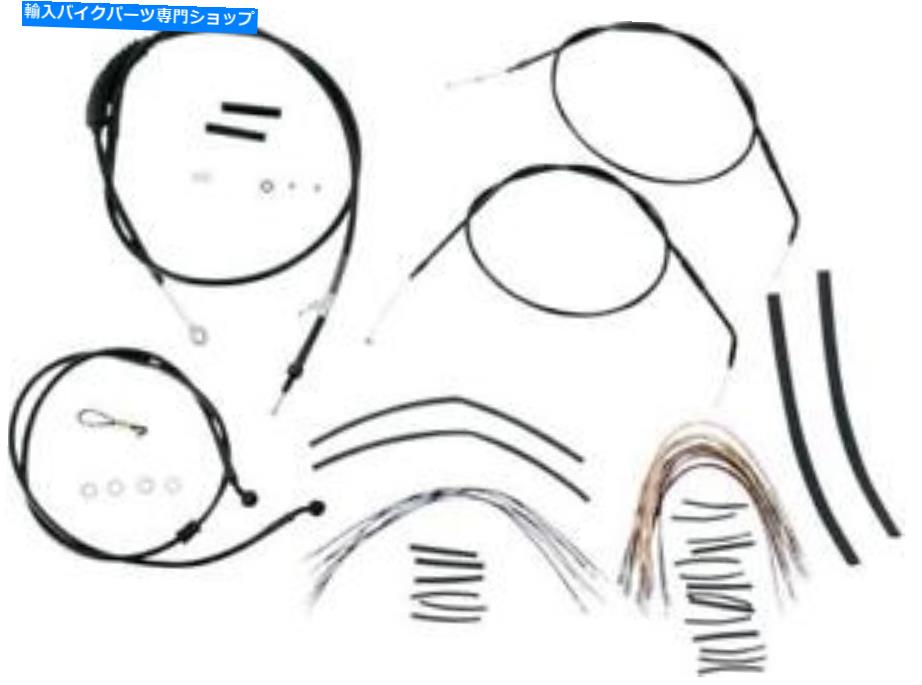 Hoses 14インチの類人猿ハンガー＃B30-1004ハーレーデビッドソンのバーリーケーブル/ブレーキラインキット Burly Cable/Brake Line Kit for 14\