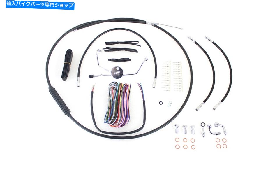 Hoses 15インチ17インチハンドルケーブルとブレーキラインキットがHarley-Davidsonに適合する 15 inch-17 inch Handlebar Cable and Brake Line Kit fits Harley-Davidson【並行輸入品】