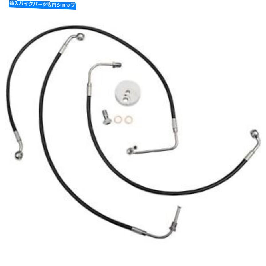 Hoses La Choppers Brake Line-Black-15-17、14-16 FL LA-8011B16B LA Choppers Brake Line - Black - 15-17, 14-16 FL LA-8011B16B【並行輸入品】｜Us Custom Parts Shop USDM