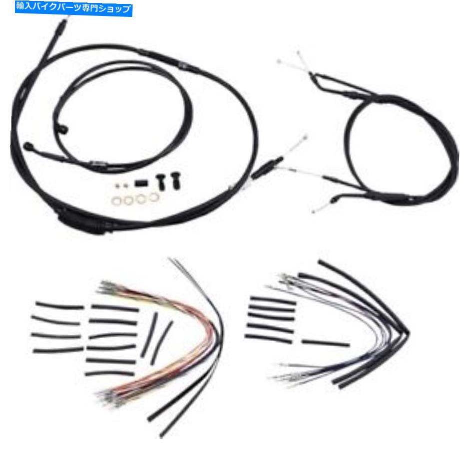 Hoses 14インチの類人猿ハンガー＃B30-1034ハーレーDavidson DynaのBurly Cable/Brake Line Kit Burly Cable/Brake Line Kit for 14\