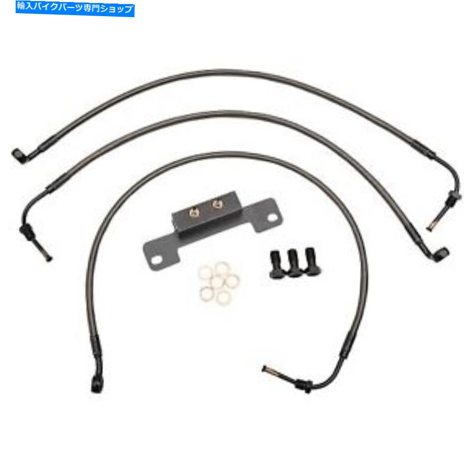 Hoses LA Choppers -LA -8011B13M -Midnight Brake Brake Lines Harley -Davidson Road Ki LA Choppers - LA-8011B13M - Midnight Braided Brake Lines Harley-Davidson Road Ki【並行輸入品】