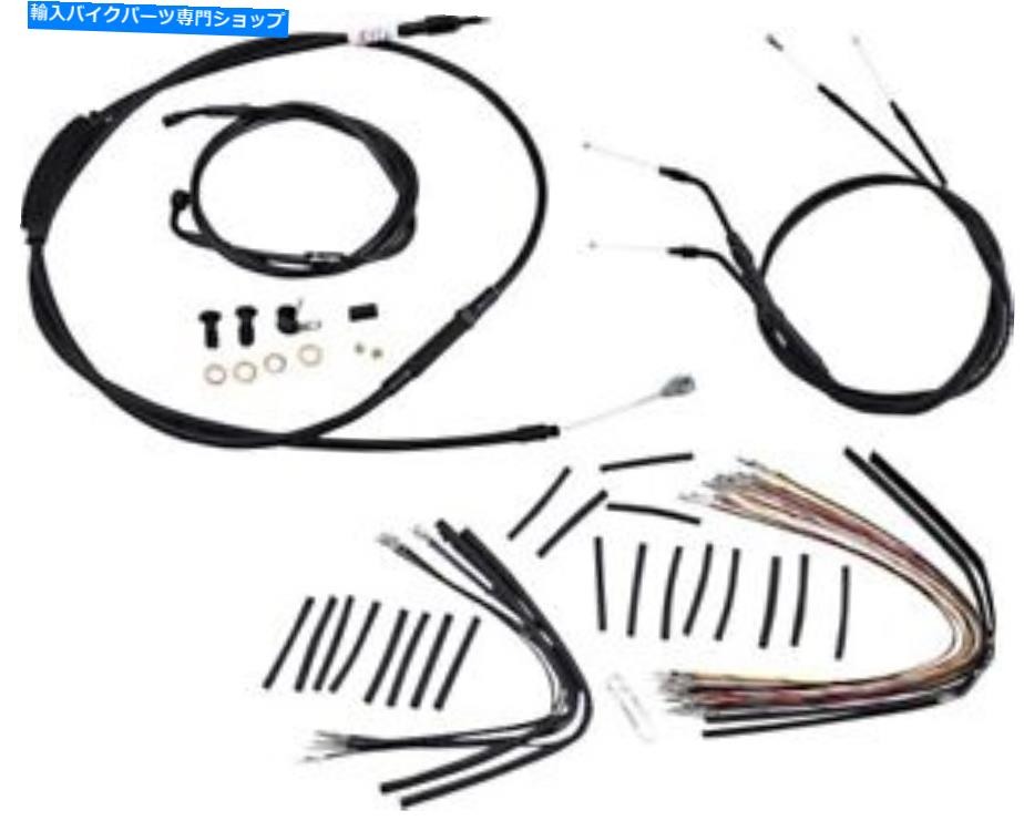 Hoses 14インチのGorilla Bars Black Harley FXDWGI 07-08,10-11のBurly Cable/Brake Line Kit Burly Cable/Brake Line kit for 14\