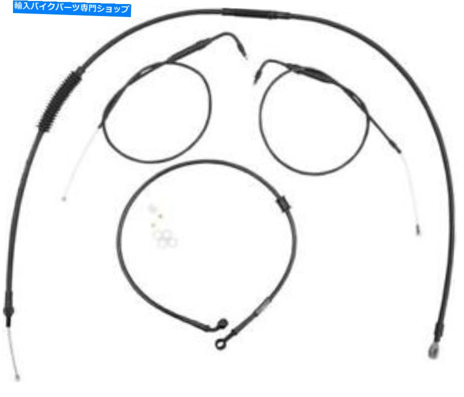 Hoses バーリーケーブル/ブレーキラインキットクラブマンバーブラックB30-1098ハーレーデビッドソンスポーツスター Burly Cable/Brake Line Kit Clubman Bars Black B30-1098 Harley Davidson Sportster【並行輸入品】