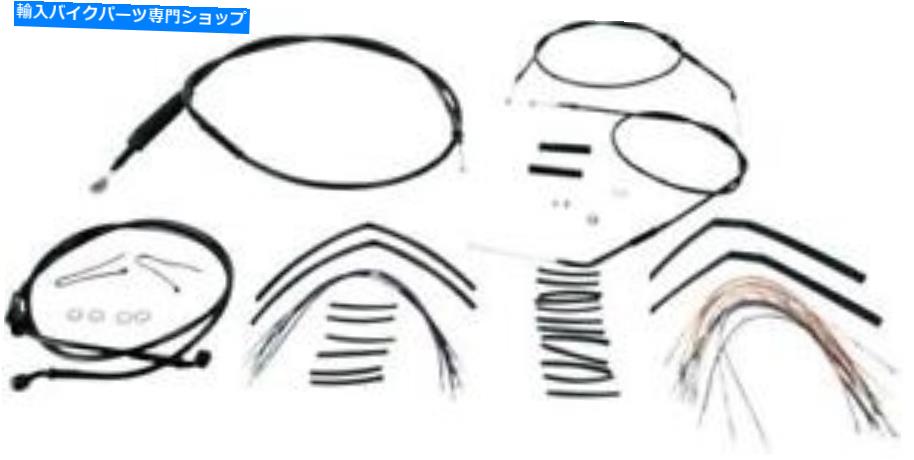 Hoses 14インチの類人猿ハンガー＃B30-1002ハーレーデビッドソンのバーリーケーブル/ブレーキラインキット Burly Cable/Brake Line Kit for 14\