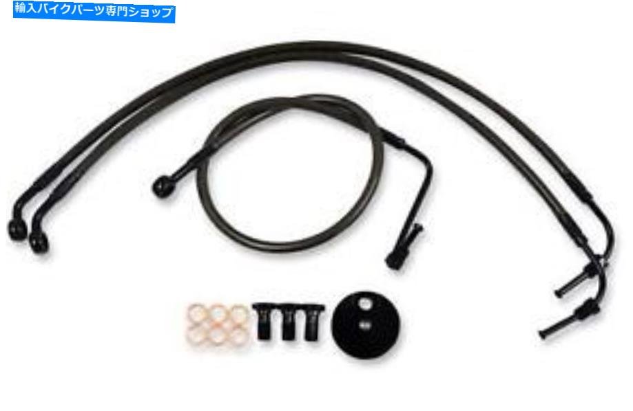Hoses LAチョッパーズLA-8052B19Mミッドナイト編組ブレーキライン-18in.-20in。猿のハンガー LA Choppers LA-8052B19M Midnight Braided Brake Lines - 18in.-20in. Ape Hangers【並行輸入品】|Us Custom Parts Shop USDM