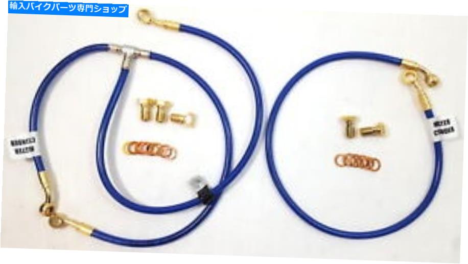 Hoses フロント＆リアGPブレーキラインキットカスタムブルー/ゴールドギャル。 09-17 BMW S1000RR非ABS Front & Rear GP Brake Line Kit Custom Blue/Gold Gal. 09-17 BMW S1000RR Non-ABS【並行輸入品】