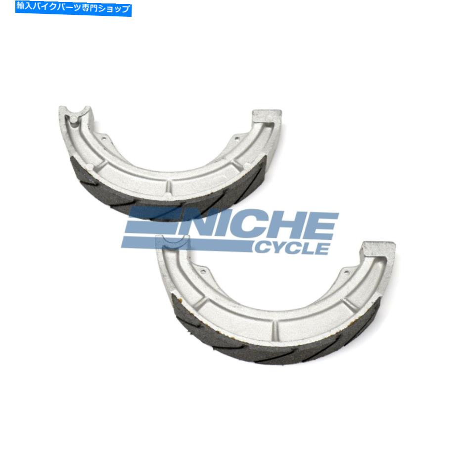 Brake Shoes スズキGT 500 72-77用のリアグルーブブレーキシューズ Rear Grooved Brake Shoes For Suzuki GT 500 72-77【並行輸入品】