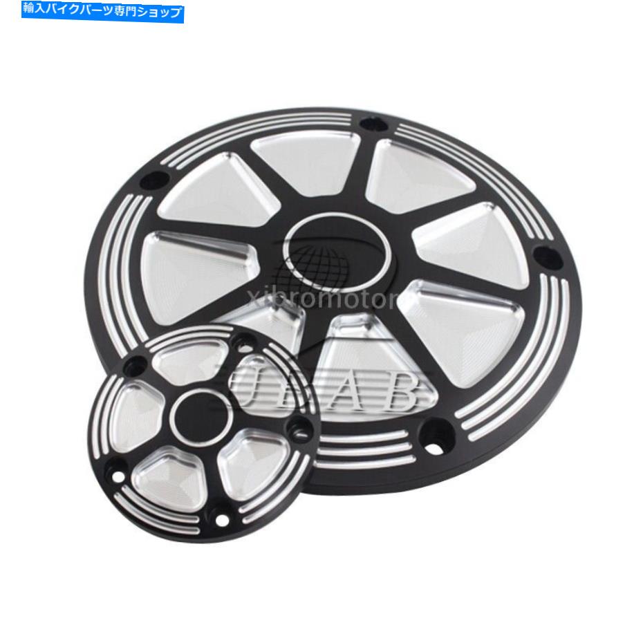 Engine Covers アルミニウムダービータイミングタイマーカバーハーレーロードのための5つの穴 Aluminium Derby Timing Timer Cover 5 Holes For Harley Road Electra Glide Softail【並行輸入品】