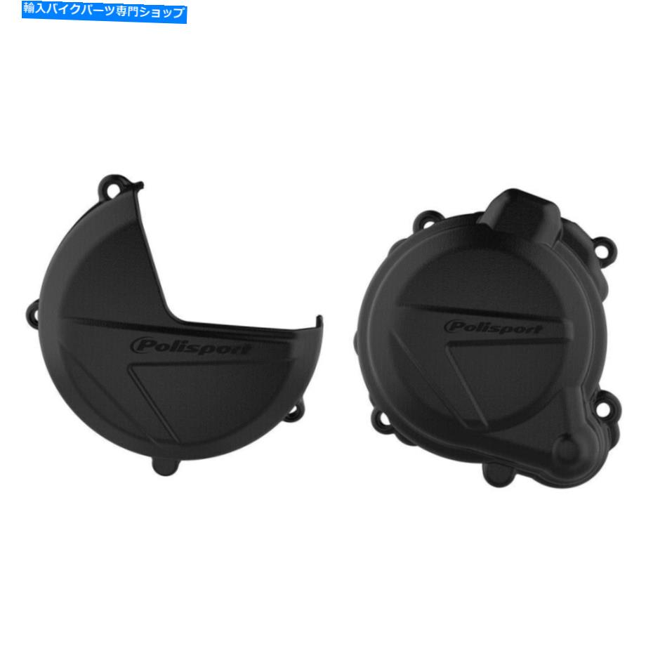 Engine Covers ポリスポートブラッククラッチイグニッションカバーガードプロテクターキットハスクバルナFE450 14-16 Polisport Black Clutch Ignition Cover Guard Protector Kit Husqvarna FE450 14-16【並行輸入品】|Us Custom Parts Shop USDM