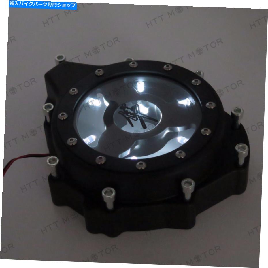 Engine Covers 白いLEDガラススズキGSX1300R Hayabusa 99-20 Blacのエンジンカバーを通して White LED Glass See Through Engine Cover For Suzuki Gsx1300R Hayabusa 99-20 Blac【並行輸入品】|Us Custom Parts Shop USDM