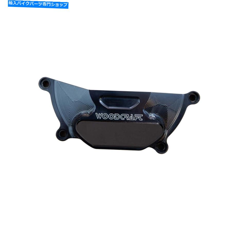 Engine Covers Honda 2007-2022 CBR 600RR woodcraft左サイドステーターエンジンカバー - ブラックプレート HONDA 2007-2022 CBR 600RR WOODCRAFT LEFT SIDE STATOR ENGINE COVER - BLACK PLATE【並行輸入品】