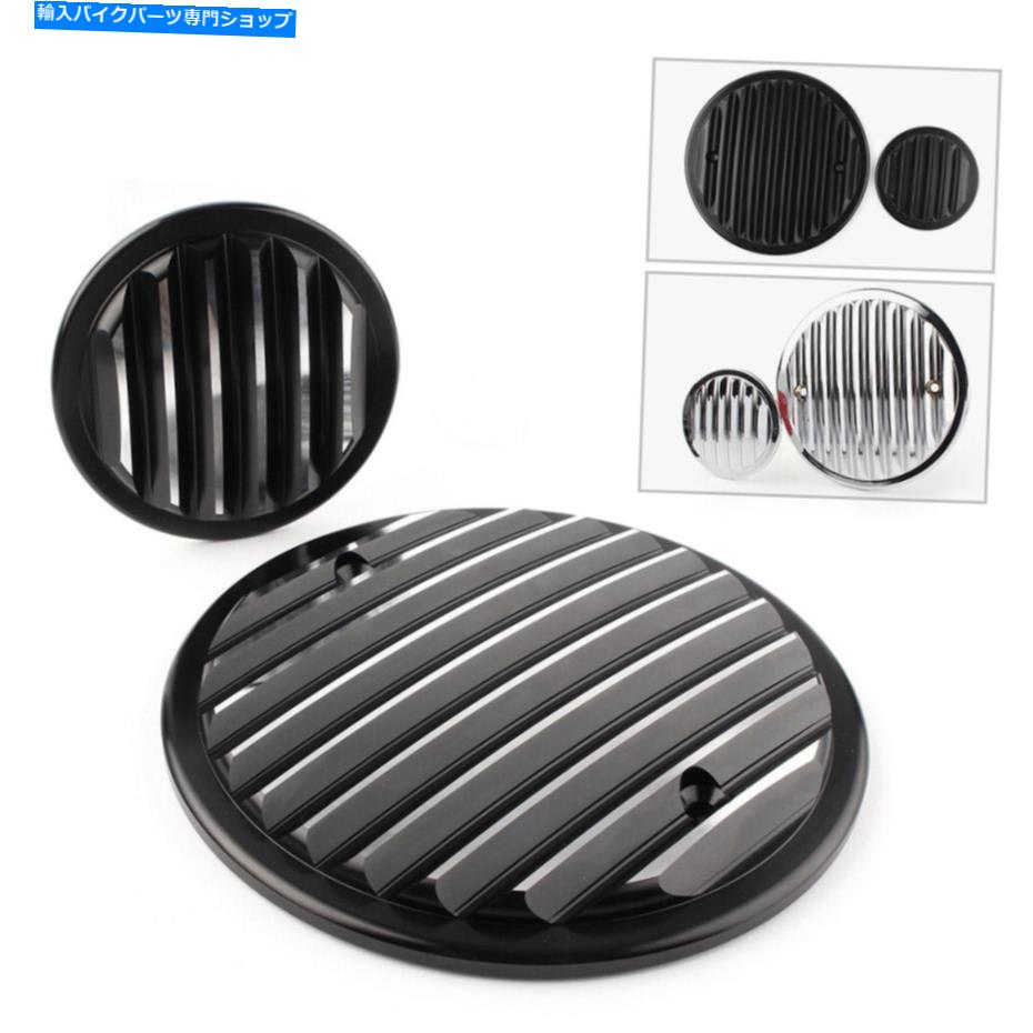 Engine Covers ビクトリークロスカントリーハンマーベガスのための黒いプレートフィン付きエンジンカバーキット Black Plate Finned Engine Cover Kit For Victory Cross Country Hammer Vegas【並行輸入品】