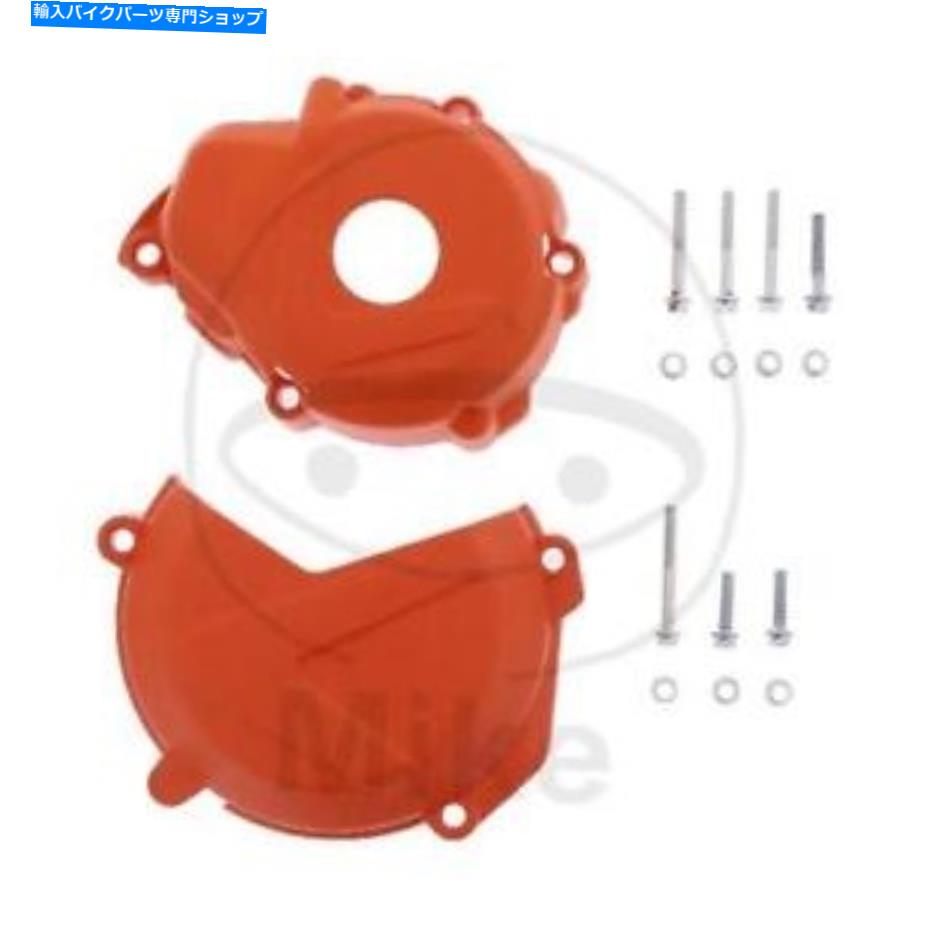 Engine Covers クラッチイグニッションカバー保護セットハスクバルナ用オレンジFe 250 350 ktm exc-f 2 Clutch ignition cover protection set orange for Husqvarna FE 250 350 KTM EXC-F 2【並行輸入品】