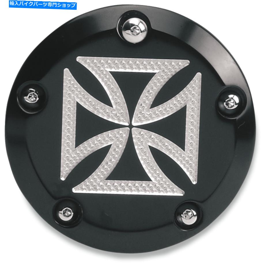 Engine Covers Accutronixポイントは、マルタクロスをカバーしています - 黒陽極酸化 Accutronix Points Cover Maltese Cross - Black Anodized【並行輸入品】|Us Custom Parts Shop USDM