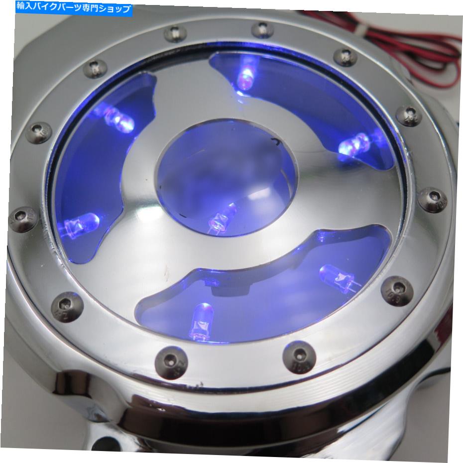 Engine Covers 2006-2020ヤマハYZF-R6クロムのスルーを参照してください左エンジンステーターカバー Left Engine Stator Cover W/ Blue LED See Thru For 2006-2020 Yamaha YZF-R6 Chrome【並行輸入品】