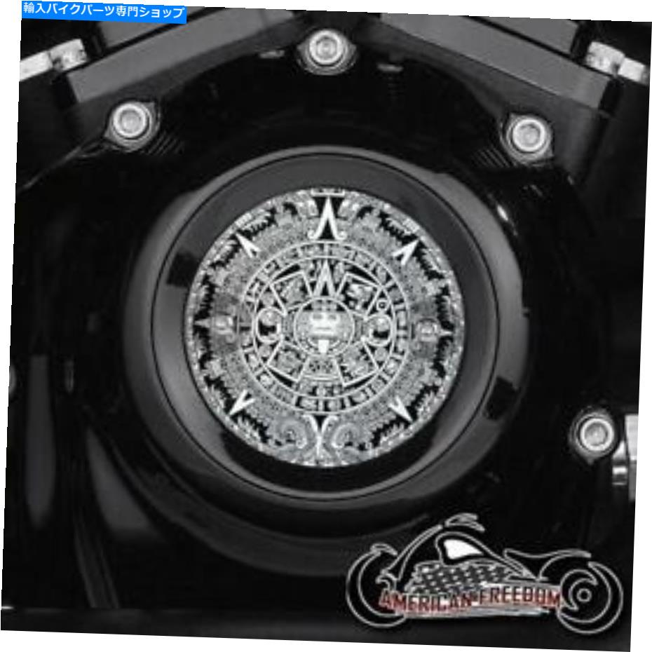 Engine Covers ハーレーデビッドソンミルウォーキー8 8つのタイミングカバーM8黒＆ホワイトアステカカレンダー HARLEY DAVIDSON MILWAUKEE 8 EIGHT TIMING COVER M8 Black & White Aztec Calendar【並行輸入品】