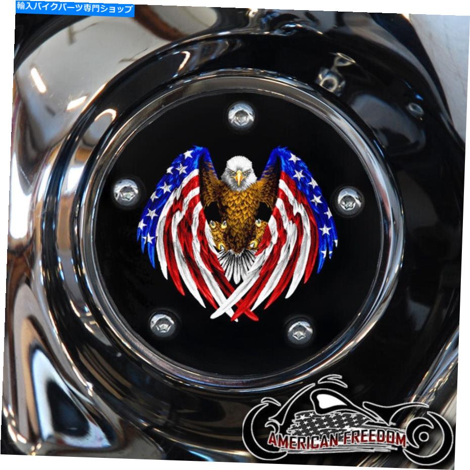 Engine Covers ハーレーデビッドソンタイミングカバービッグツインカム、ミルウォーキー8、スポーツスターイーグルフラグ HARLEY DAVIDSON TIMING COVER BIG TWIN CAM, MILWAUKEE 8, SPORTSTER EAGLE FLAG【並行輸入品】
