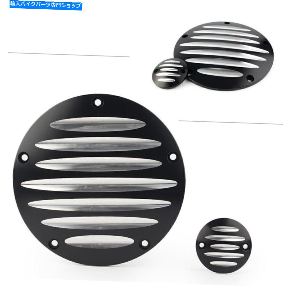 Engine Covers ハーレーツアーFLHR FLH/Tのブラックダービーカバータイミングタイマー Black Derby Cover Timing Timer For Harley Touring FLHR FLH/T【並行輸入品】