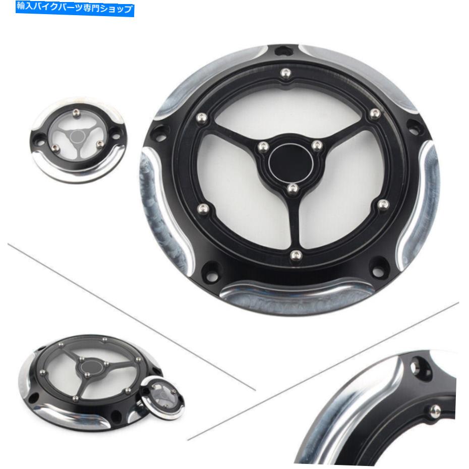 Engine Covers ブラッククラリティダービーカバータイミングカバーハーレーFLH/T 2016-UP FLHTCULに適しています Black Clarity Derby Cover Timing Cover Fit For Harley FLH/T 2016-up FLHTCUL【並行輸入品】