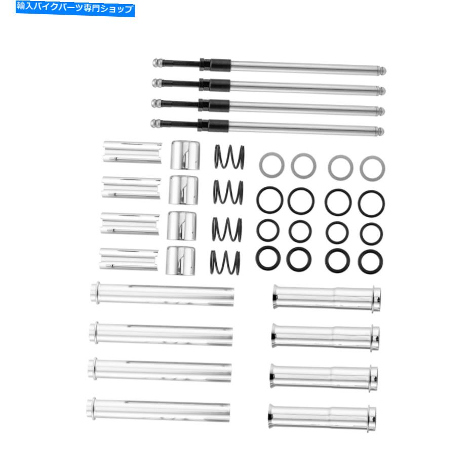 Engine Covers Chrome調整可能なプッシュロッドチューブカバー2017-Up Harley Touring Softail M8用キット Chrome Adjustable Pushrods Tube Covers Kit For 2017-UP Harley Touring Softail M8【並行輸入品】