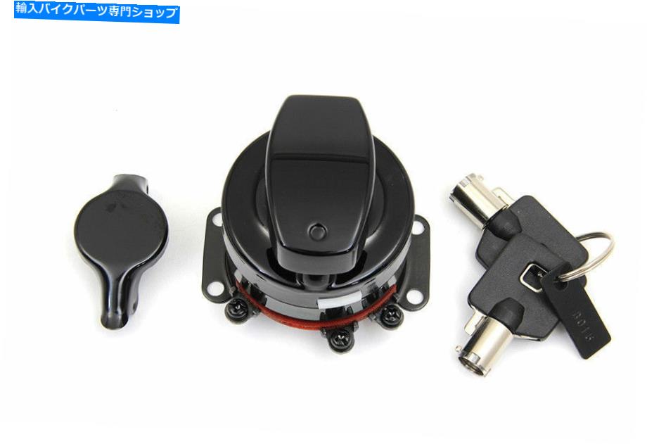 Switches ヒンジイグニッションスイッチ6 vツインによるハーレーデビッドソン用の端子グロスブラック Hinge Ignition Switch 6 Terminal Gloss Black for Harley Davidson by V-Twin【並行輸入品】