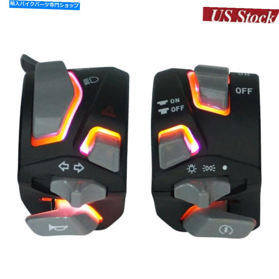 Switches 7/8レッドLED信号フォグライトコントロールスイッチスタートキルボタンスロットル 7/8 red led Signal Fog light Control Switch Start Kill Button Throttle【並行輸入品】