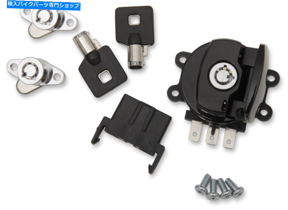 Switches ドラッグブラックSHイグニトンスイッチSBロックキットハーレー98-13 FLHR W/ HB 2106-0408 Drag Black SH Igniton Switch SB Lock Kit for Harley 98-13 FLHR w/ HB 2106-0408【並行輸入品】