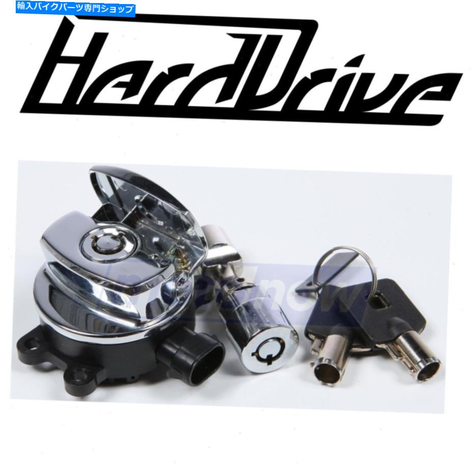 Switches 2011-2016 Harley MWのフォークロック付きハードドライブサイドヒンジイグニッションスイッチ HardDrive Side Hinge Ignition Switch with Fork Lock for 2011-2016 Harley mw【並行輸入品】