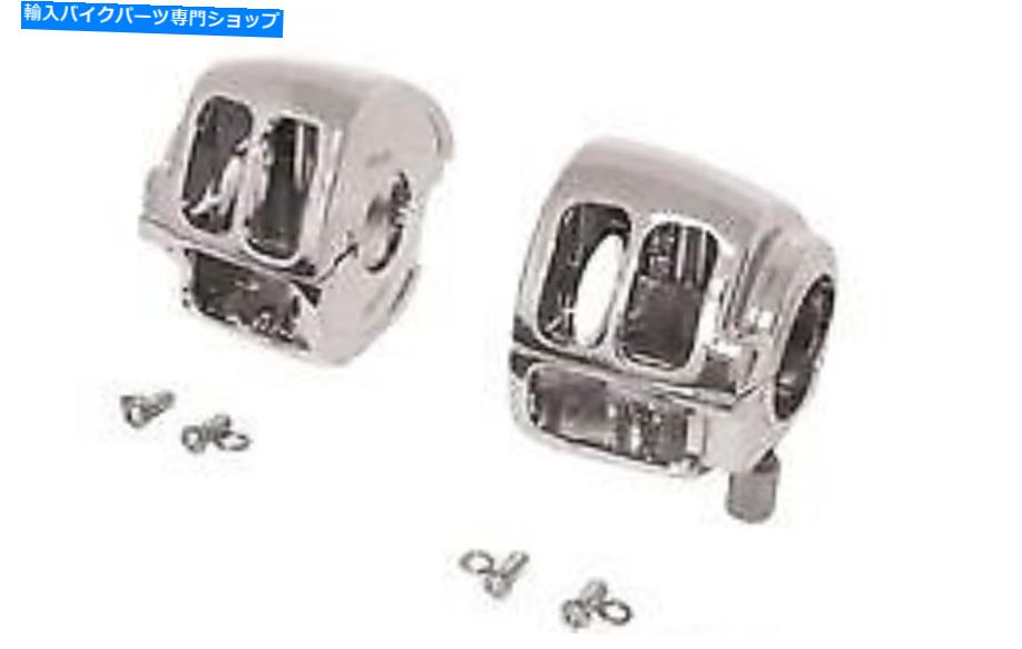 Switches ハーレー用のクロムハウジングとブラックスイッチビッグツイン＆スポーツスター96-06 Chrome Housings & Black Switches for Harley Big Twin & Sportster 96-06【並行輸入品】