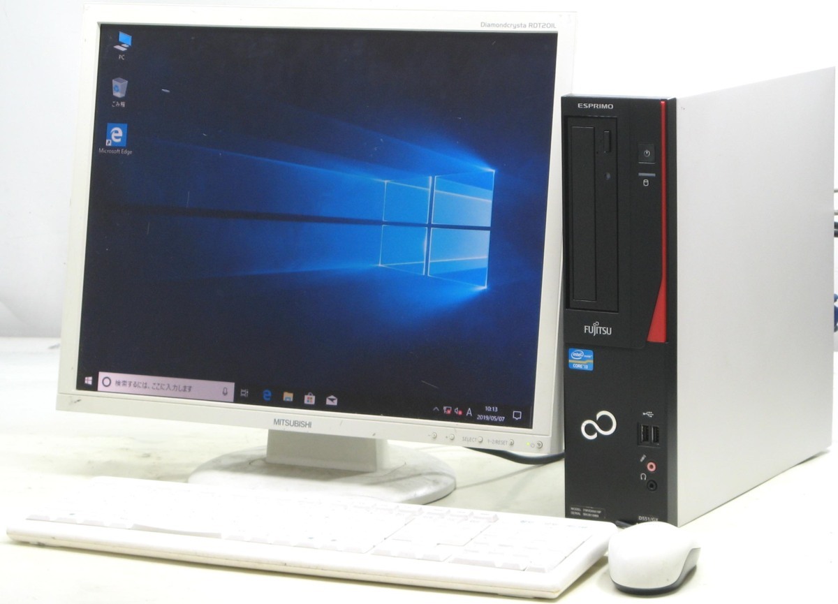 送料無料 デスクトップpc 初期設定済み 型 中古パソコンのused インチ Pc 富士通 デスクトップパソコン 中古 デスクトップ パソコン Pc 富士通 Esprimo D551 Gx Fmvdp インチ 型 液晶セット モニター Windows10 Corei3 メモリ4gb Dvdスーパーマルチ