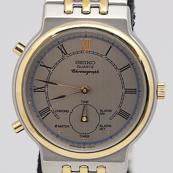 不動品 SEIKO QT 0822-7000-G 青文字盤 メンズ腕時計 SEIKO QUARTZ QT- 0822-7000 - NAVY SNOW BLIZZARD DIAL