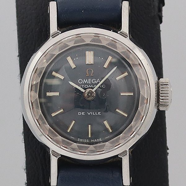 デッドストック級 稼働 良品 オメガ デビル 黒文字盤 AT レディース腕時計 OGH 9256ABC5285100|USED-TOKYO-NO1