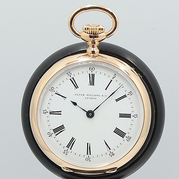 デッドストック級 稼働 美品 箱付 パテックフィリップ 手巻 84387 203594 ローマン K18/0.750刻印 白文字盤 懐中時計 9807ABC 9658550STU｜USED-TOKYO-NO1