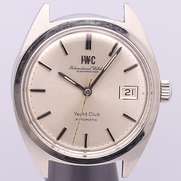 デッド買い溜める級 稼動 良品 IWC AT/自動小銃巻 レーシングヨット野球クラブ デイト しろがね色文字記号盤 とっ始めのみ メンズウオッチ 9724ABC5906310YSD