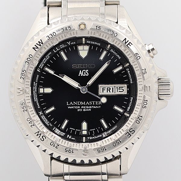 デッドストック級 セイコー 5M23-6A20 ランドマスター AGS 黒文字盤 デイデイト メンズ腕時計 OGH 5863ABC0970200｜USED-TOKYO-NO1
