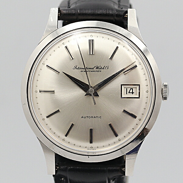 デッド買い溜める級 稼動 良品 IWC 年寄りのインター AT/自動小銃巻 しろがね色文字記号盤 デイト メンズウオッチ NSY15006ABC 5734410 2NBT