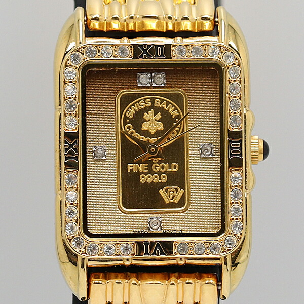 エルジン　999.9純金　インゴット入り　ゴールド　24K ユニセックス ELGIN - エルジン ELGIN 腕時計 純金 インゴット 999.9 GOLD BAR