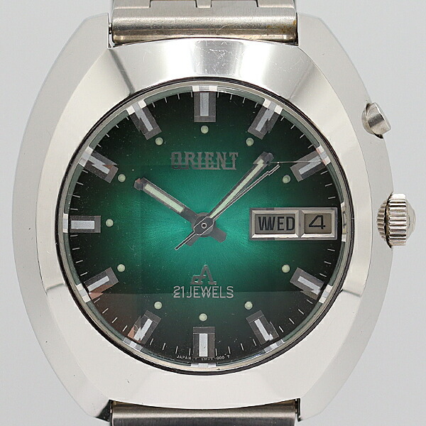楽天市場】デッドストック級 稼働 良品 オリエント 手巻き ブルー文字