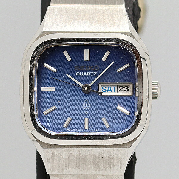 デッドストック級 セイコー 7903-5000 青文字盤 QZ レディース腕時計 2000000 NSK KTU ABC 15975｜USED-TOKYO-NO1