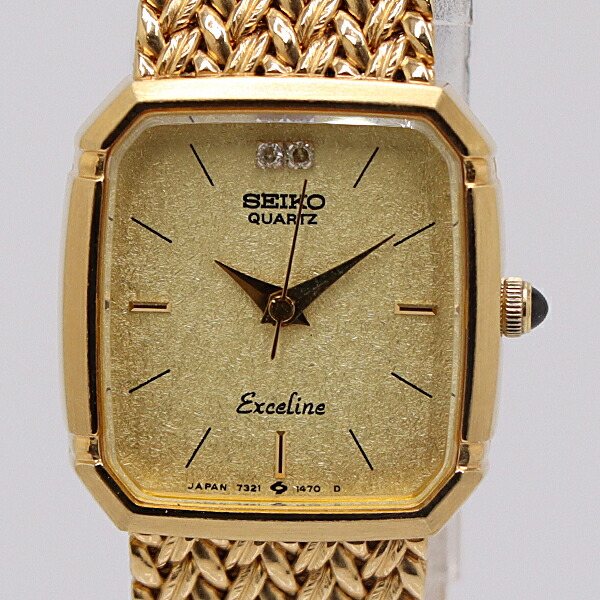 楽天市場】SEIKO(セイコー) エクセリーヌ 1221-5080 ゴールド文字盤 GP