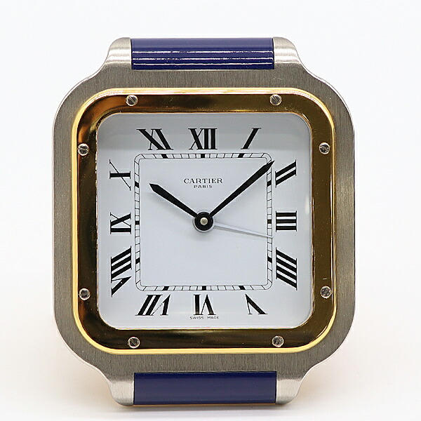 ◆165◆カルティエ　置時計 楽天市場】カルティエ 置時計 トラベルクロック ホワイト・白