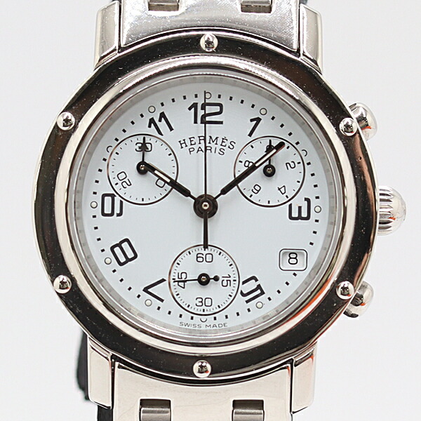 美品【HERMES】腕時計ノマード 中古)HERMES エルメス ノマード ホワイトローマ 1.710（商品ID