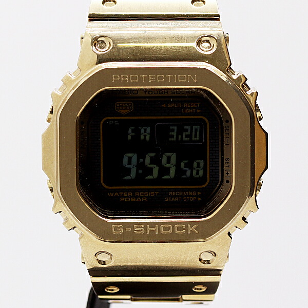 美品 稼働 カシオ G-SHOCK フルメタルシリーズ GMW-B5000 201E019C 電波ソーラー デジタル文字盤 メンズ腕時計 6526300 3TLT ABC19509 KMT