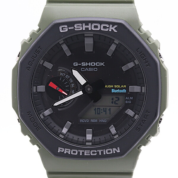 美品 稼動 箱付 カシオ G-SHOCK カシオーク材 GA-B2100-3AJF Bluetooth 電磁波ソーラー デジアナ メンズウオッチ 8008000 5ANT KMT ABC23958