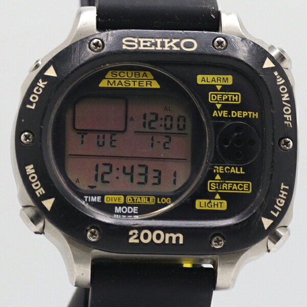 良品 稼働 セイコー スキューバマスター M726-5A10 QZ デジタル文字記号盤 メンズウオッチ 9506200 5DIT NAM ABC24096